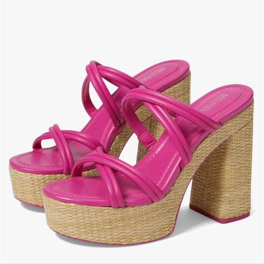 BRAND NEW MICHEAL  KORS  CORRINE STRAPPY ESPADRILLE PLAFIORM SANDAL